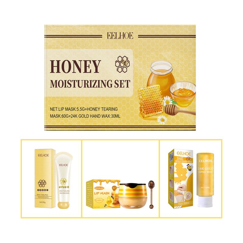Set idratante della serie Honey, set idratante delicato per la pulizia quotidiana della pelle_voghion.com