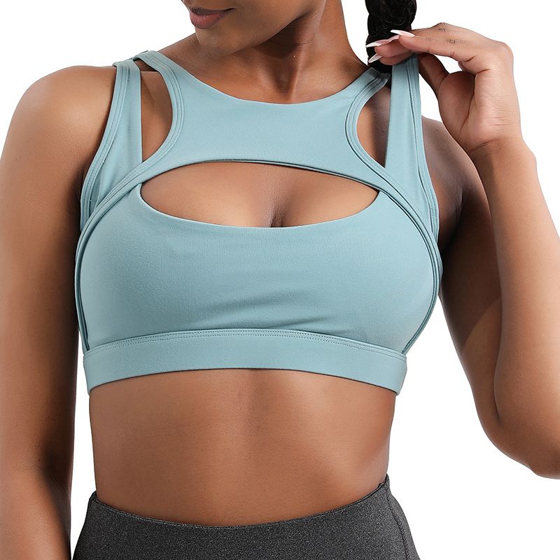 Big Breasted New Bra For Women, Shock Resistant Gathering Running Fitness Yoga Bra, Sports Vest_voghion.com