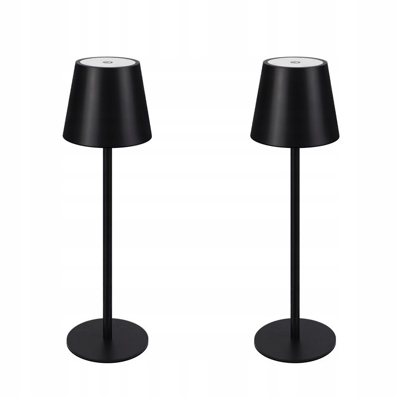 Tischlampe Schwarz 2er Nachttischlampe Kabellos - Led 2600mhA Aussentischleuchte Aufladbar Touch Dimmbar Akkulampe Batterie Nachttischleuchte_voghion.com