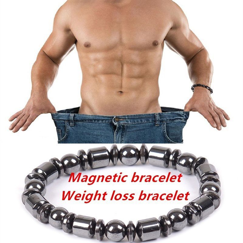 Shuosbai Biomagnetic Multi-shaped Μαύρη Πέτρα Αιματίτη Μαγνητικό βραχιόλι για υγεία απώλεια βάρους_voghion.com