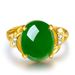 Kupferplattierter eingelegter Hetian Jade Living Mouth Chalcedon Ring, weibliches Geschenk für Mutter_voghion.com