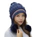 Cappello lavorato a maglia con protezione per le orecchie da donna, stile genitore-bambino, per adulti, carino, alla moda, autunno inverno, foderato in pile_voghion.com