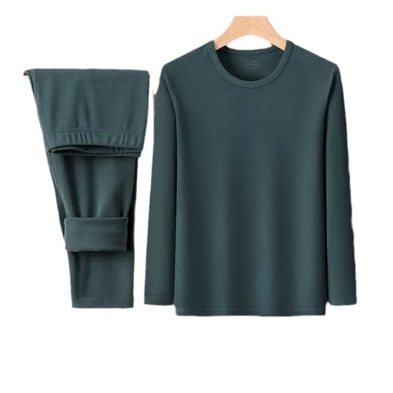 Men's German thermal underwear winter, paired with double-sided T-shirt as the base layer thick velvet for autumn_voghion.com