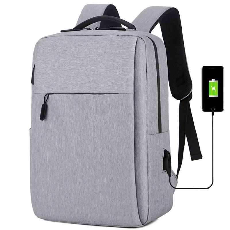 Herren-Rucksack, Business-Tasche, Damen-Laptop-Rucksack, lässiger Pendler-Rucksack, USB-Handy-Ladegerät, Schultasche im College-Stil_voghion.com