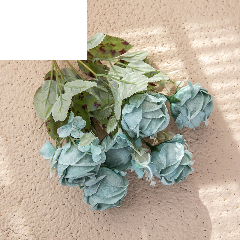 Rose bouquet manufacturer flower wall home decoration wedding bouquet fake flowers cross-border MW55504_voghion.com