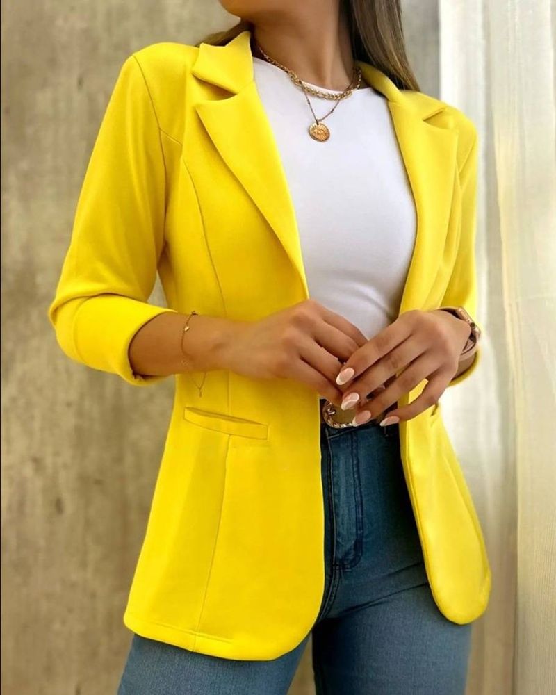 Elegant Korsett Kostüm Blazer Top Fir Fraen Y2K INS Kleeder Hierscht Wanter Laangärm Reverskragen Oppen Front Jackett Mantel_voghion.com