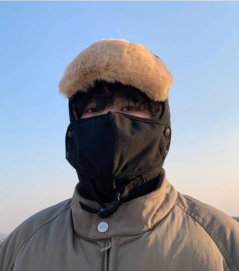 New Lei Feng hat warm ear protection  windproof cycling riding electric car Anti-cold hat_voghion.com