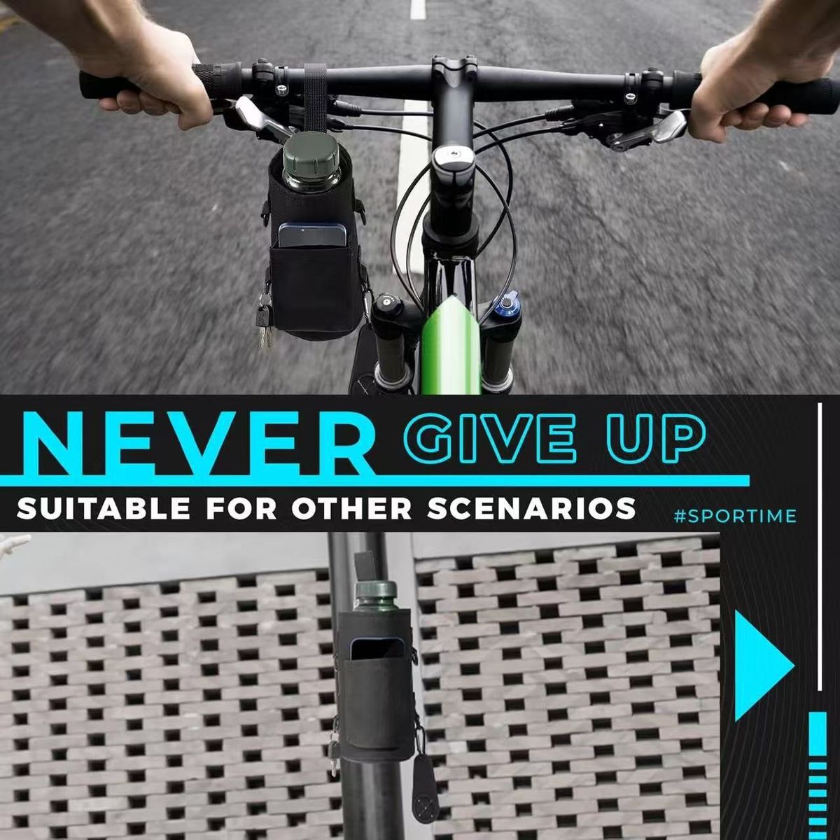 Magnetic Water Bottle Holder – Hands-Free Sports Bottle Carrier With Adjustable Strap For Gym, Hiking & Cycling_voghion.com