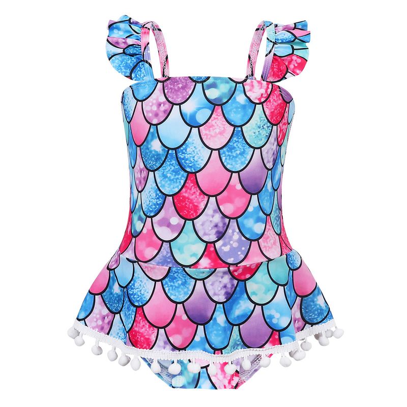 Mother & Kids children's swimsuit cartoon unicorn swimsuit European and American girls swimsuit baby quick-drying breathable fashion swimsuit_voghion.com