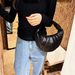 Petit sac à main en peau de mouton pour femme, en cuir véritable, style croissant, sac à main haut de gamme, style Guangzhou_voghion.com