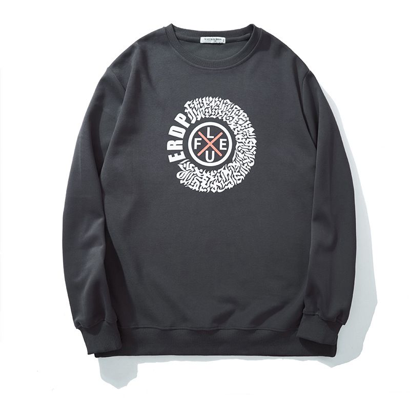 Herrenbekleidung Modemarke Übergrößen Herrenbekleidung Herbst personalisierte gedruckte Buchstaben lose vierfarbige Übergrößen Übergrößen Pullover_voghion.com