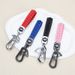 Portachiavi per auto in pelle di agnello intrecciata, portachiavi per coppia in corda intrecciata a mano, portachiavi in metallo per auto_voghion.com