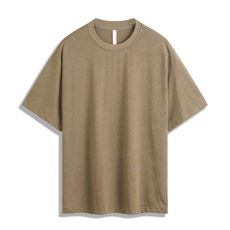 Odell wachsgefärbtes 230g Kurzarm-T-Shirt für Männer und Frauen Sommermodemarke für Männer mit lockerer Passform_voghion.com