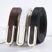New Fashion U-shaped Alloy Head Button Thin Versatile Dress 1.5cm Solid Color Slim Fit Women's Belt_voghion.com