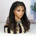 Box Braided Synthetic Wigs Goddess Box Braids With Bouncy Wavy Ends Lace Wig Braided Wigs With Baby Hair For Women_voghion.com