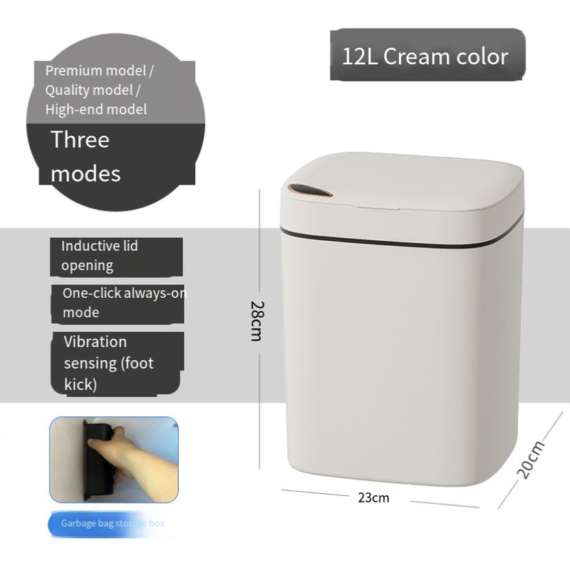 Home Light Luxury Living Room Smart Trash Can High Value Kitchen Bathroom Toilet Automatic Sensor Trash Can Gift_voghion.com