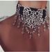 Bijoux de style rétro, collier à strass creux exagéré de style cour, chaîne de cou à franges en flanelle_voghion.com