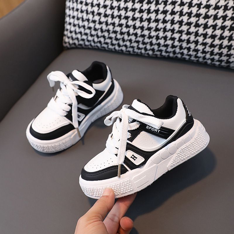 Kid's Clothing Spring and Autumn New Leather Children's Shoes Boys' Versatile White Shoes Girls' Shoes Non-Slip Soft Soled Casual Shoes_voghion.com