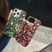 Custodia IMD con stampa leopardata bifacciale per iPhone 16 Pro Max, 15 Pro, Hot Girl Pink 14_voghion.com