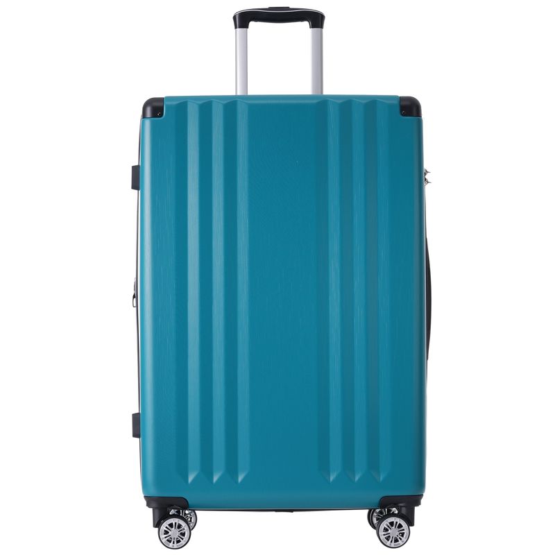 Hartschalen-Koffer, Rollkoffer, Reisekoffer, Handgepäck 4 Rollen, ABS-Material, TSA Zollschloss, 76.5*50.5*31.5, Grün_voghion.com