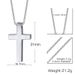 Ventes chaudes Vnox Classic Blank Cross Colliers Prière Christ Acier Inoxydable Hommes Femmes Religion Bijoux Porte-Bonheur Chaîne 20"_voghion.com
