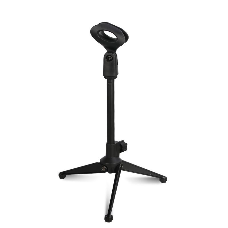 Desktop cu cadru de fier triunghiular reglabil, microfon condensator, funcție karaoke de rețea, suport pentru microfon de birou_voghion.com