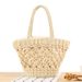 Mini Paper Rope Handbag With Scarf - Bohemian Open Weave Beach Bag For Vacation & Photo Shoot_voghion.com