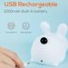 1PC Touch Rabbit Night Lights Silicone Dimmerabile USB Ricaricabile Lampade per Bambini Regali per Bambini Cartone Animato Carino Animale Coniglio Lampada da Notte_voghion.com