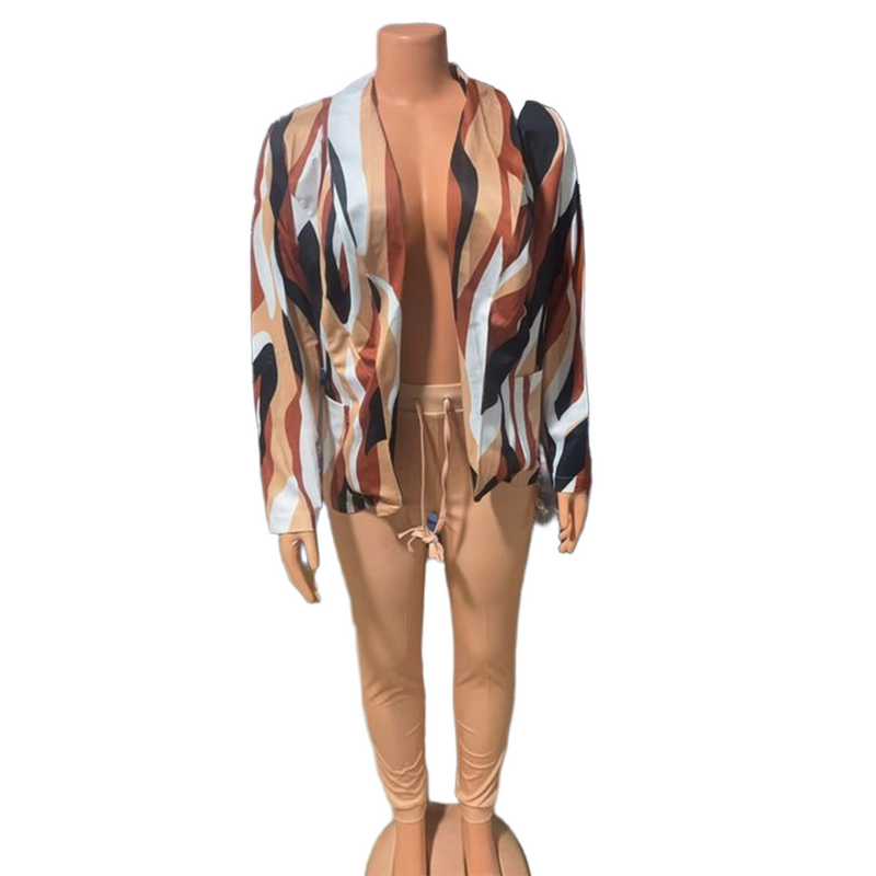 Women's Clothing Solid Color Commuting Style Suit Top + Professional Pants Suit_voghion.com