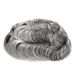 Thin Skin Knotted Toupee For Men 0.08mm Base Hair Pieces Human Hair Replacement System Natural Hairline Men Wigs Dark Brown With 50% Grey Hair #350_voghion.com