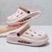 Strictly Select 2025 New Fashionable Hole Shoes Wom With A Poop Like Feel, Thick Soles Outdoor Wear, EVA Sandals For_voghion.com