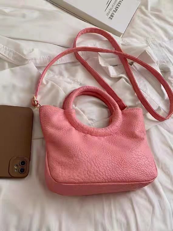 Women's Korean Style Handbag with Small Ring, Versatile and Fashionable Soft Face Single Shoulder Crossbody Bag_voghion.com