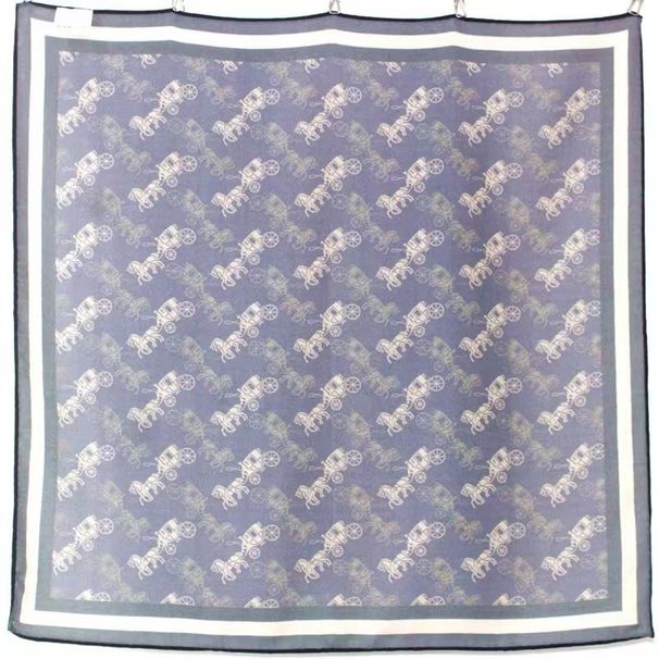 Sciarpa autunno-inverno da donna di alta qualità, double face, in seta e lana, modello Mulberry Real Blue Carriage 85_voghion.com