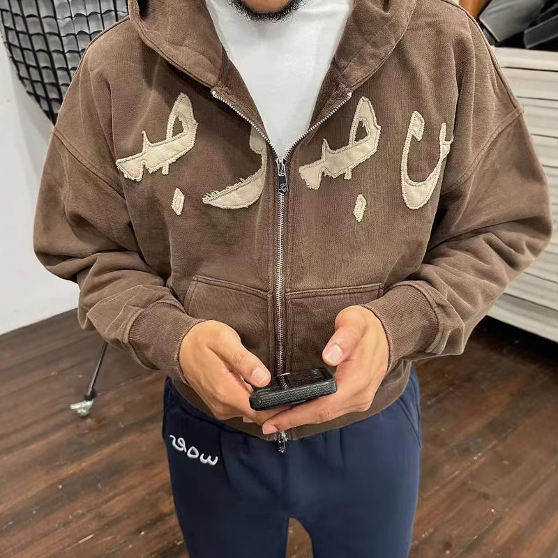 ​​Retro Oversized Zip-Up Hoodie – Unisex Pullover mit auffälligem Print, Y2K Streetwear Style​​_voghion.com