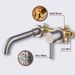 Wall Mount Faucet For Bathroom Sink Or Bathtub, Single Handle 2 Holes Brass Rough-in Valve Included, Brushed Nickel_voghion.com