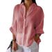 Camicia da donna in cotone e lino con design a cravatta sul retro_voghion.com