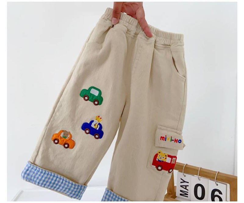 Kids’ Clothing Boys And Girls Trousers Cartoon Embroidery Boys Pants Baby Casual Pants Children's Clothing_voghion.com