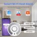 Smart Heat Detector With Tuya App – 10-Year Lifespan, 360° Detection, Ceiling-Mounted Fire Alarm For Home & Office (0-40°C Range)_voghion.com