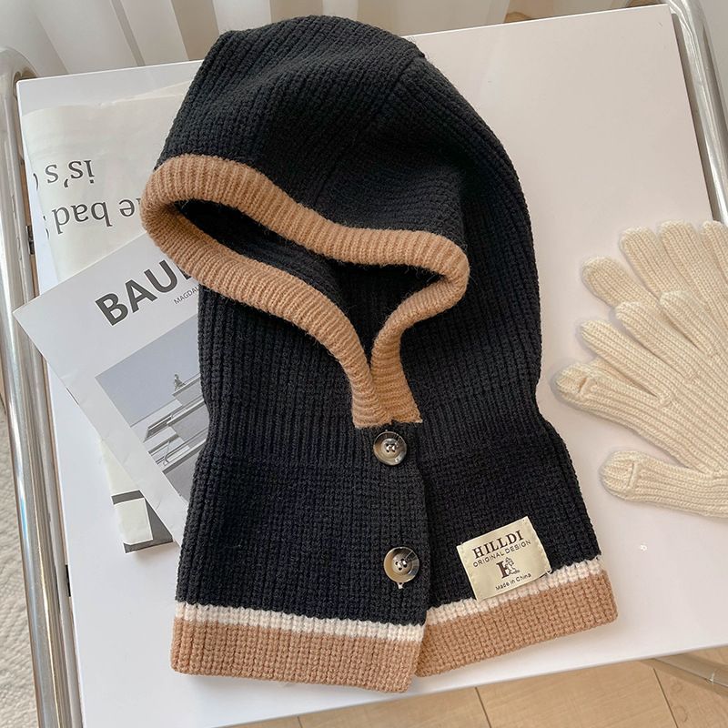 LazyZoom New Solid Color For Women, Autumn And Knitted Hat, Warm Ear Protection, Trendy Cute Student Cycling Winter Hat_voghion.com