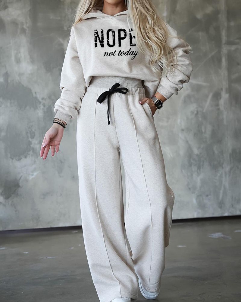 hot-selling casual hooded sweatshirt suit wide-leg trousers_voghion.com