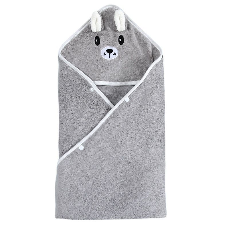 Πετσέτα μπάνιου μωρού απαλή ζεστή πετσέτα ύπνου για κορίτσι αγόρι κοραλλιογενές φλις κουβέρτα νεογέννητου νήπιο με κουκούλα μπουρνούζι μωρού_voghion.com