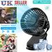 2X Portable Mini 3Speeds USB Rechargeable Cooling Fan Clip On Desk Baby Stroller_voghion.com