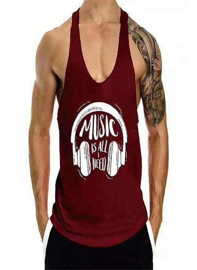 Herrenbekleidung Sportweste Weste Lose Sommer Breite Schulter Tragen Fitness Training Ärmelloses T-Shirt Einteiler_voghion.com