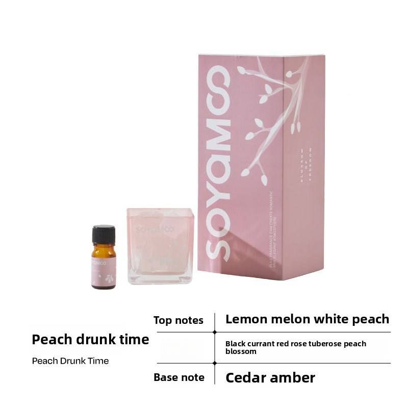 Diffusore di aromi in cristallo di fiori di pesco – Set regalo di fragranze naturali di pietra lavica con olio da 110 ml (a lunga durata, senza fiamma, decorativo per casa e ufficio)_voghion.com