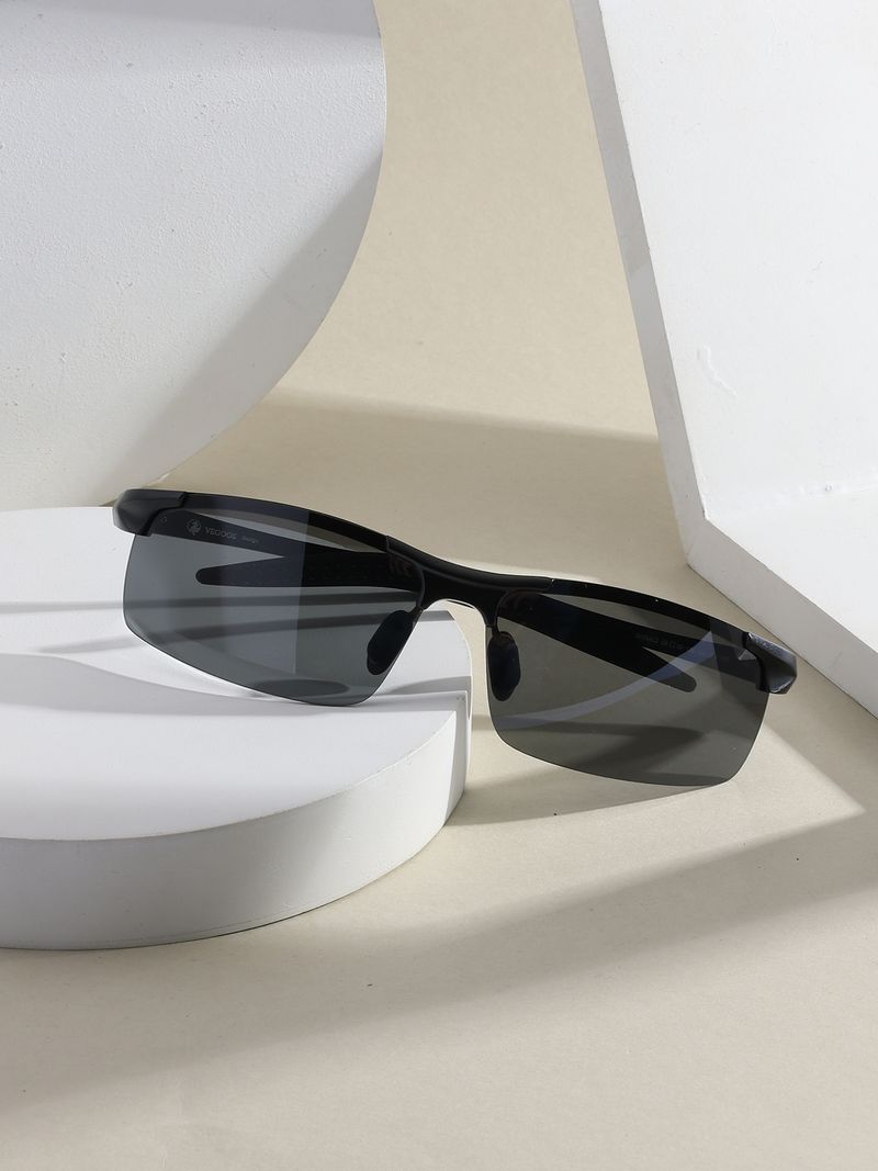 Coole Herren-Fahrradsonnenbrille aus Aluminium-Magnesium 8177, Sport-Sonnenbrille mit Farbwechsel und polarisierten Spiegeln zum Autofahren_voghion.com