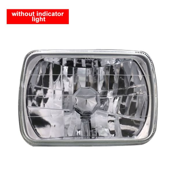 Faro anteriore quadrato da 7" pollici 7x5, lente trasparente in vetro 6052, lampada bianca diamantata per lampadina H4/P43, accessori per auto OBD2_voghion.com