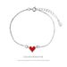 S Reines Silber Einfache Vielseitige Rot Elegante Schmuck Strand Fuß Zubehör Herz Fußkettchen Für Frauen_voghion.com