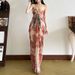 Wind 2025 Spring And Summer New Style Slimming French Tie Dyeing Temperament One Neck High End Strapless Long Dress For_voghion.com