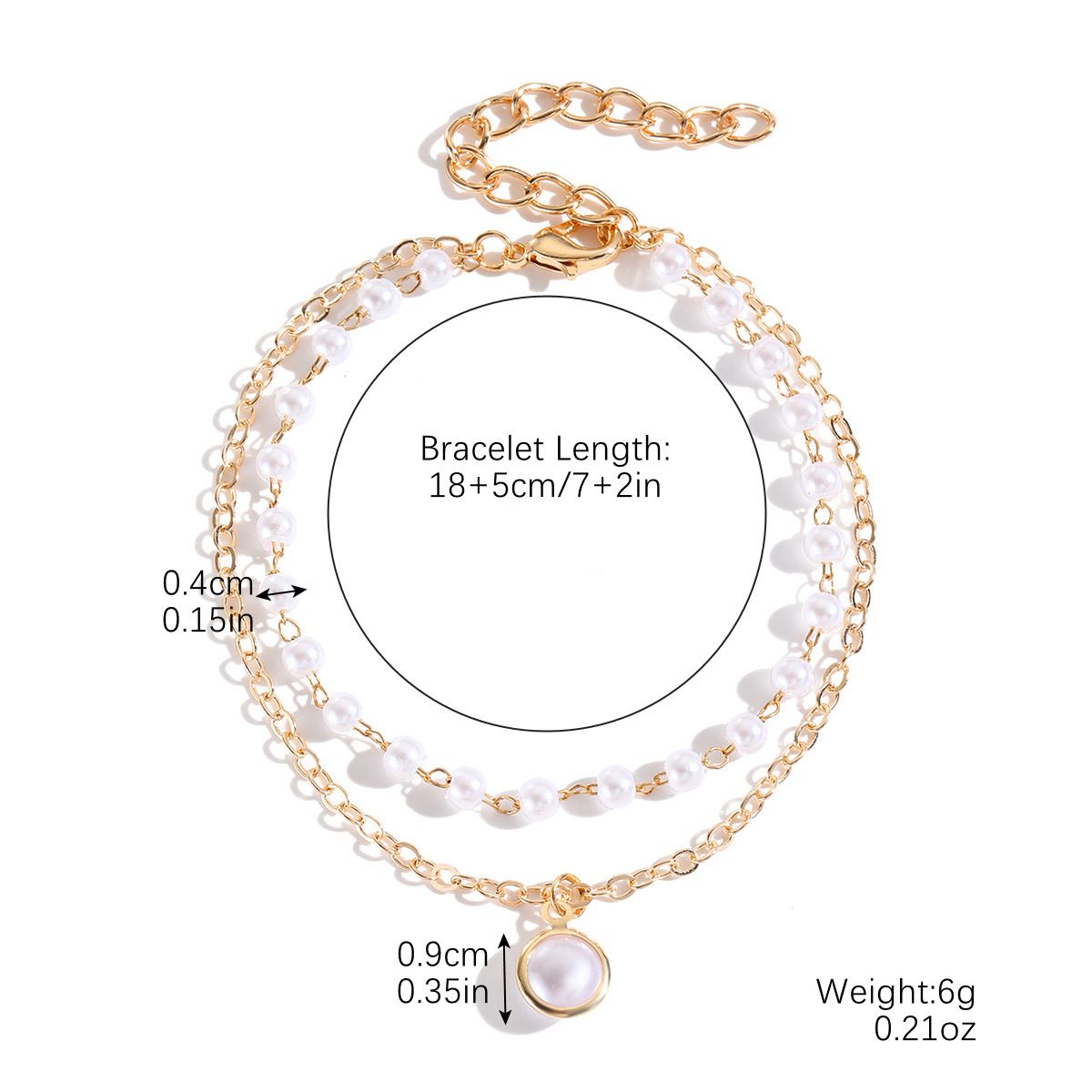 Set di gioielli da donna con design a forma di bracciale di perle barocche_voghion.com