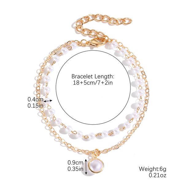 Set di gioielli da donna con design a forma di bracciale di perle barocche_voghion.com